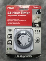 Brand New PRIME 1-Outlet Mechanical Countdown Lighting 24 Hour Timer 0148297