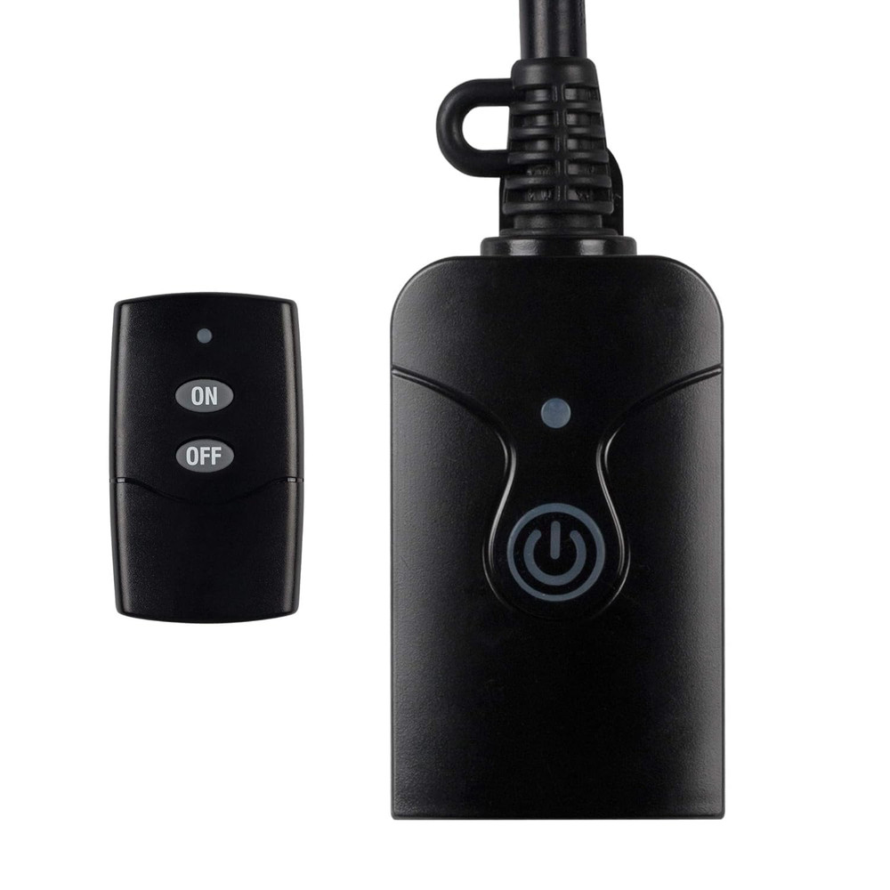 Outdoor Indoor Wireless Remote Control 3-Prong Outlet Weatherproof Heavy Duty…