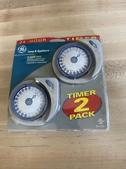 GE 24 Hour Daily Timer Lamp And Appliance On Off Switch 2 Pack GE5101N