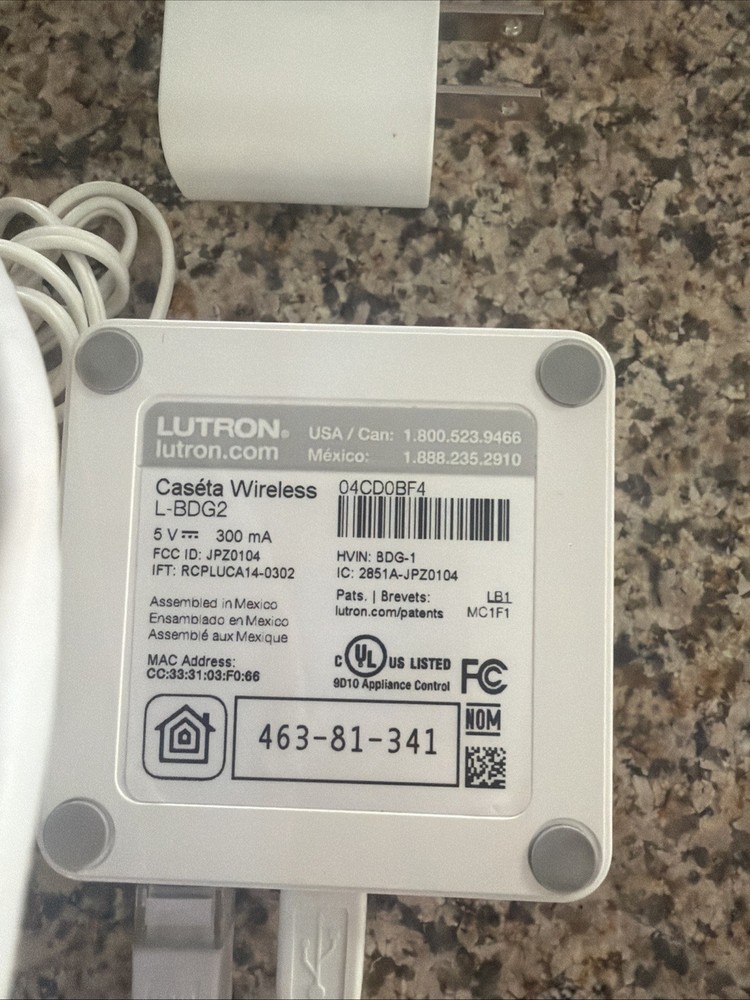 Lutron Cadetsa Wireless L-BDG2