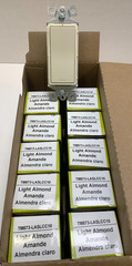 Legrand 15A 3 Way Paddle Wall Switch w/LED Locator, Light Almond, Case of 10