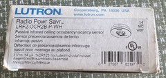 Lutron LRF2-OCR2B-P-WH Ceiling Occupancy Sensor Radio Powr Savr NEW / Price each