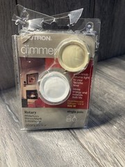 Lutron Rotary Dimmer D-600PH-DK White/Ivory Single Pole Incandescent 600W