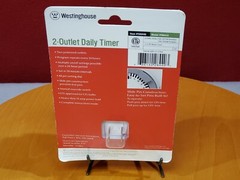 Westinghouse 2-Outlet Daily Timer Set it & Forget It Auto On/Off 15AMP Slide Pin