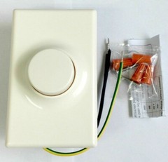 VIRIBRIGHT Push ON/OFF Switch Rotary Light Dimmer Universal LED Dimmer IVORY