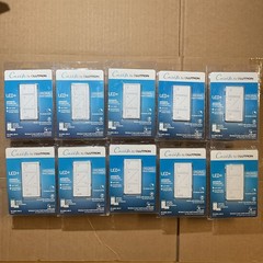 Lot Of 10 – Lutron PD-6WCL-WH-R Dimmer Switch – White- NEW