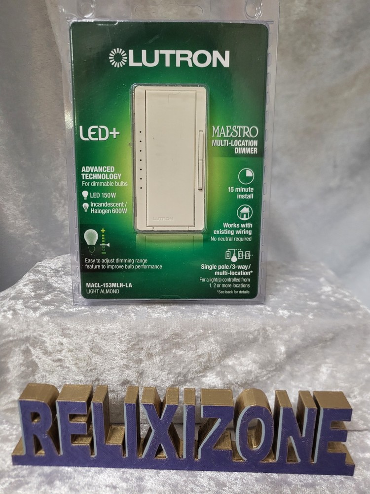 Lutron Maestro LED+ Dimmer – Light Almond – MACL-153MLH-LA BRAND NEW!!!!