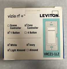 Leviton Vizia VRCZ1-1LZ Virtual Matching Dimmer Remote 1-Zone OPEN BOX