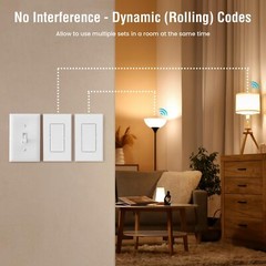 Wireless Wall Switch Remote Control Outlet No Wiring Needed 100ft Rf Range Prepr