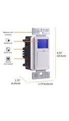 GE Sunsmart Digital In-Wall Timer – Daily ON/OFF Times, Programmable Settings, S