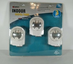West Production LTD 7-Day Digital Timer – 3 Pack Programmable Indoor Outlet New