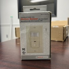 Preferred Industries Motion Sensor with Slide Switch Ivory 3557071 Auto On/Off