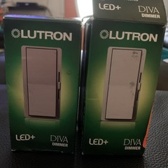 Lutron 150W Single or 3-Way CFL/LED and Digital Dimmer Gray DVCL-153PR (2PK)