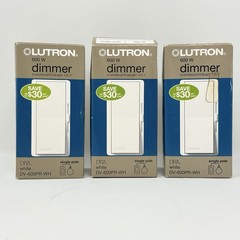 Lot of 3 Lutron Diva 600W Single Pole Preset Dimmer DV-600PR-WH White NEW