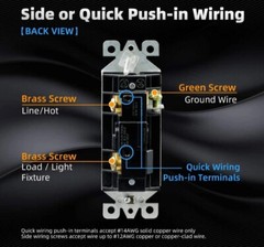 ELEGRP 10 Pack Matte White Single Pole Decorator Light Switch, 15Amp, 120/277V