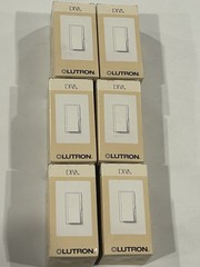 Lot Of 6 Pieces Lutron DVLV-603P-AL, 1/3-Way Magnetic Low-V Dimmer 450W Almond