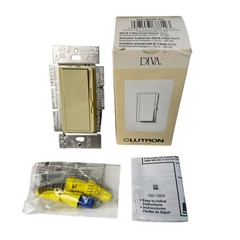 Lutron Diva DV-603P-IV Single Pole Incandscent/Halogen Dimmer Light Switch IVORY