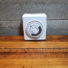 Fosmon Indoor 24 Hour Programmable Dual Plug-In Mechanical Outlet Timer – White