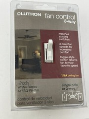 Lutron Fan Control AYFSQ-FH-WH White Single Pole or 3-Way