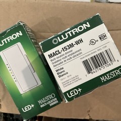 Pack Of 2 Each – Lutron MAESTRO MACL-153M-WH Lighting Dimmer