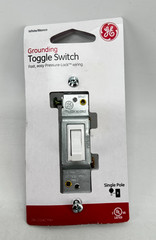 GE Grounding White Single Pole In Wall On/Off Fan & Light Toggle Switch 54161