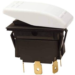 Seachoice Non Illuminated On/Off DPDT Rocker Switch 6 Terminal White 10851