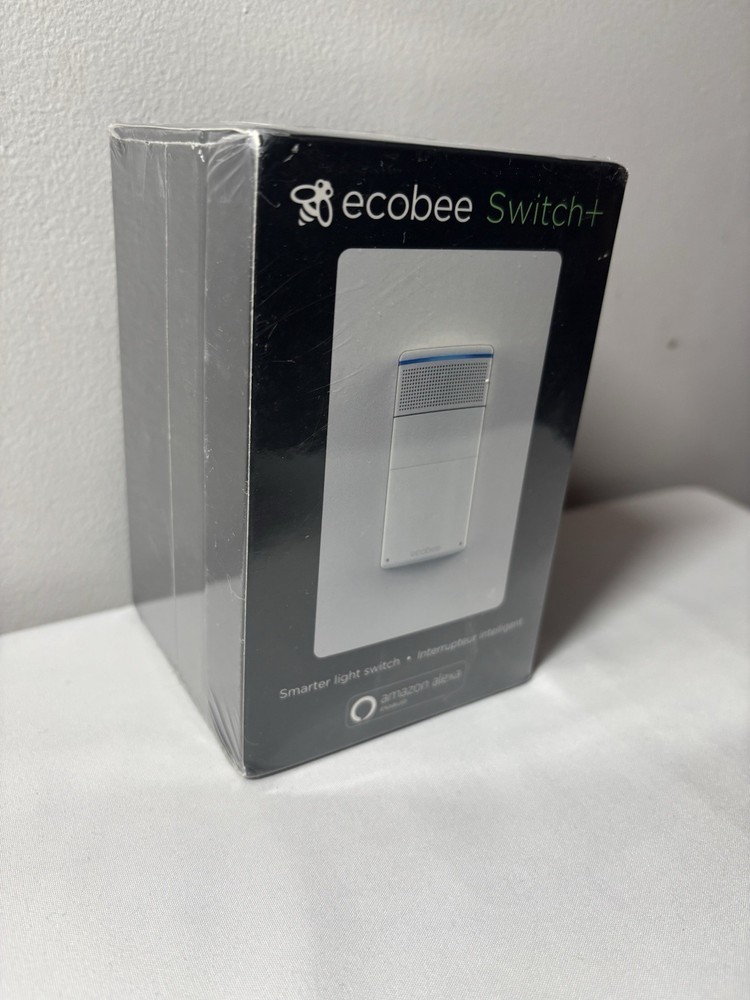 Ecobee Smart Light SWITCH+ EB-SMSWV-01 WHITE Built-In Alexa – OPEN BOX/UNUSED