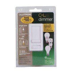 Lutron Lumea CL Dimmer Switch Single Pole / 3 Way White LECL 153PH-WH LED CFL