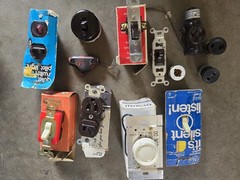 Vintage Lot Of Light Switches New And Used