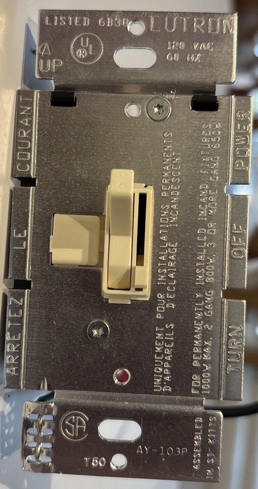 Lutron Ariadni AY-103P-AL 3 Way Preset Dimmer almond