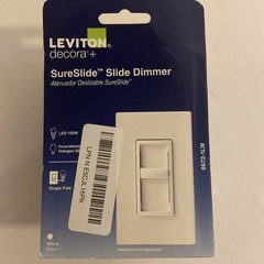 Leviton Decora+ SureSlide 6672-1LW Single Pole Slide Dimmer Switch White NEW