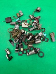Lot of Vintage Electronic Panel Mount Parts Sockets Switches Lamps RE