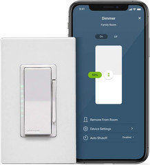 D26HD-1BW Decora Smart Wi-Fi, No Hub Required (2Nd Gen) 600W Dimmer Switch, Whit