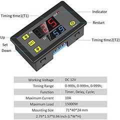 Timer Relay, Icstation DC 12V Time Delay Switch 10A 12v