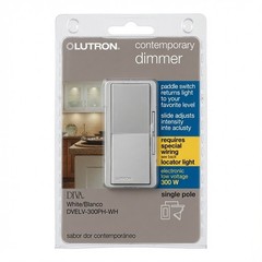 Lutron Diva DVELV-300PH-WH 300W Electronic Low Voltage Dimmer 1-Pole White NEW