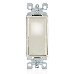 Leviton 15 Amp Decora LED Illuminated Light 1 Count (Pack of 1), Almond