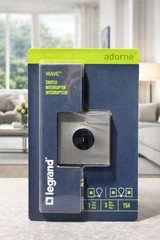 Legrand adorne ASWV1532M2 Wave Single-Pole/3-Way Touchless Switch, Magnesium