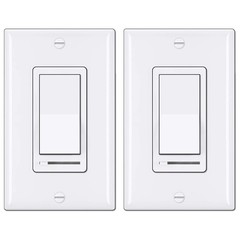 2 Pack Dimmer Light Switch, Universal Lighting Control, Single Pole or 3 Way,…