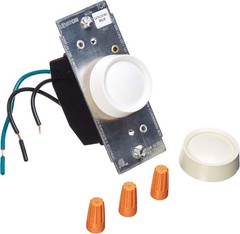 Trimatron 600-Watt Single-Pole Universal Rotary Dimmer White/Light Almond