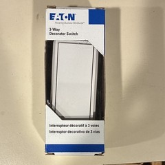 Eaton 7503W-BX-LW 3-Way Decorator/Rocker Wall Switch White 120/277V 15A
