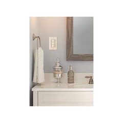 P3RW Three-Rocker Switch for Bathroom Exhaust Fan, White Wall Control Knob