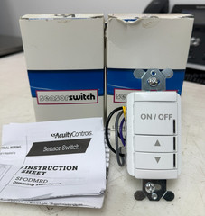 👀2) NEW ACUITY CONTROLS SPODMRD WH 0-10V WALL SWITCH DIMMER 235YC9 LOT OF 2