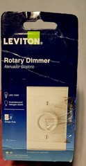 1 New Open Box Leviton Light Almond & White Rotary Dimmers RNL06-TW Free Ship