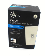 GE CYNC On/Off Wi-Fi Toggle Smart Light Switch 1.5 Amp NO NEUTRAL WIRE White