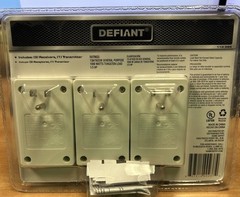 Defiant 3 Pack Indoor Wireless Remote Control Electric Outlet Receivers 110395