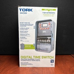 Tork EWZ103 Multi-Voltage Digital Time Switch 7-Day Astronomic Control (4738)New