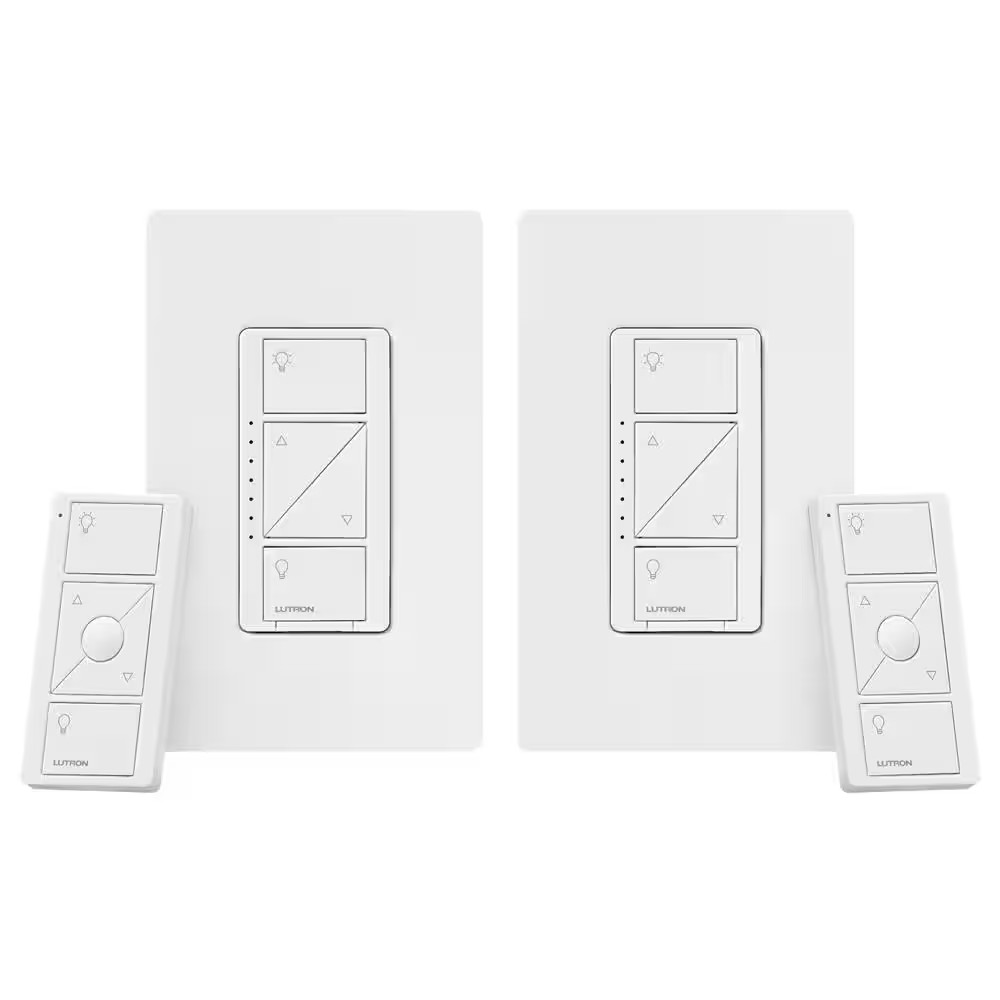 Caseta Smart Dimmer Switch and Remote Kit for Wall and Ceiling Lights, 150-Watt