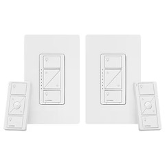 Caseta Smart Dimmer Switch and Remote Kit for Wall and Ceiling Lights, 150-Watt