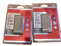 2x Legrand Pass & Seymour 700-Watt Antique Brass Preset Slide Dimmer Switch