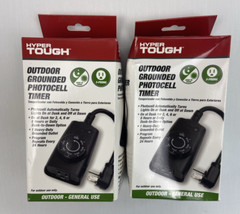 2 Hyper Tough 1-Outlet Outdoor Use Timers HTH2062, Black New in Box